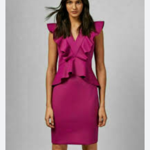 Ted Baker Dresses & Skirts - Ted Baker Ruffle Peplum Alair Boydcon Dress